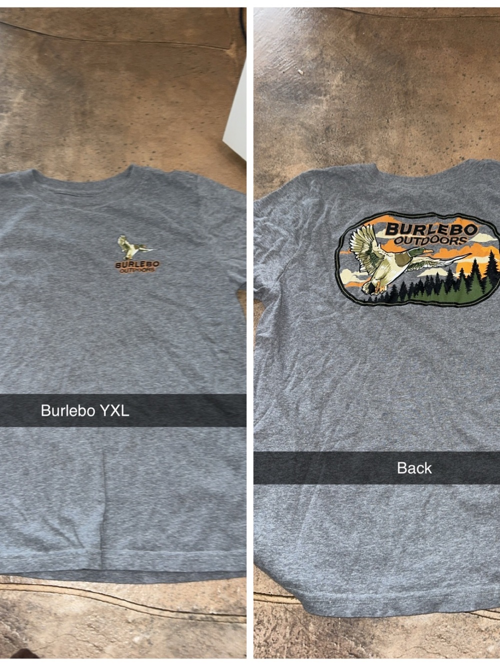 BURLEBO Gray Short Sleeve Tee with Outdoor Logo